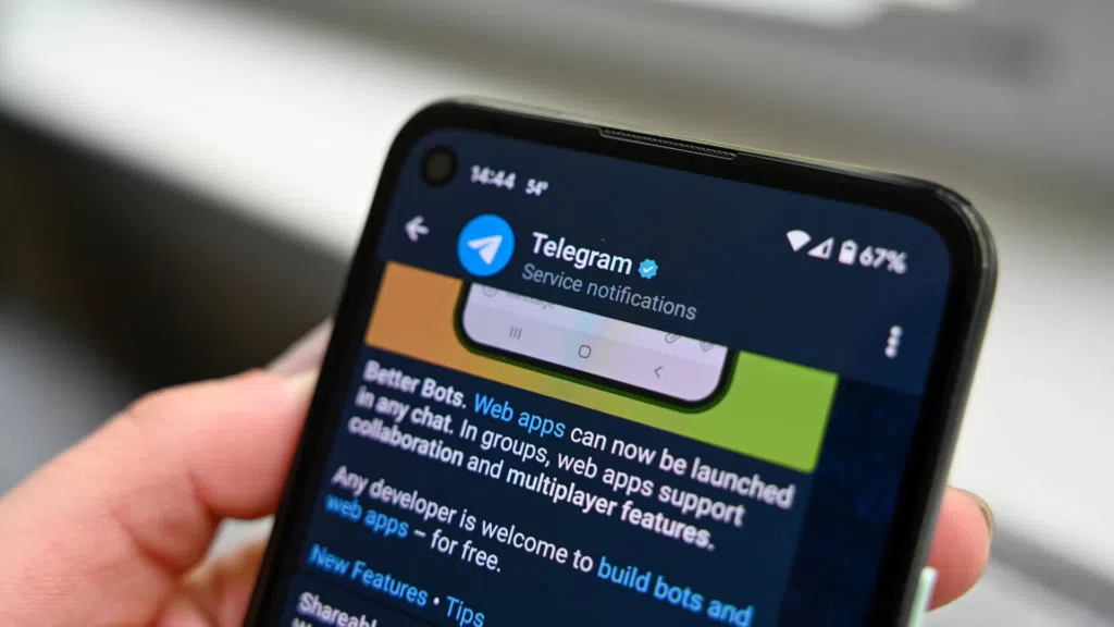 Como desativar a notificação de novo contato do telegram Smartphone android rodando o aplicativo do telegram
