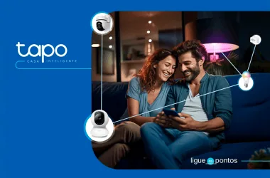 Câmera de segurança inteligente e sistema de automação residencial tapo da tp-link.
