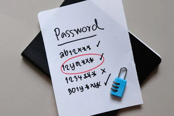 Senha forte protegendo dados digitais, segurança de informações online, proteção cibernética, senha segura e confiável.