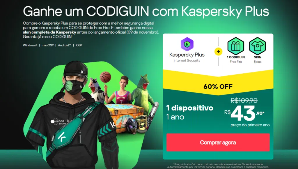 Free fire e kaspersky lançam skins exclusivas: descubra como conseguir seu codiguin ff Free fire e kaspersky lançam skins exclusivas: descubra como conseguir seu codiguin ff. Descubra os detalhes da nova parceria entre free fire e kaspersky que traz skins exclusivas aos jogadores