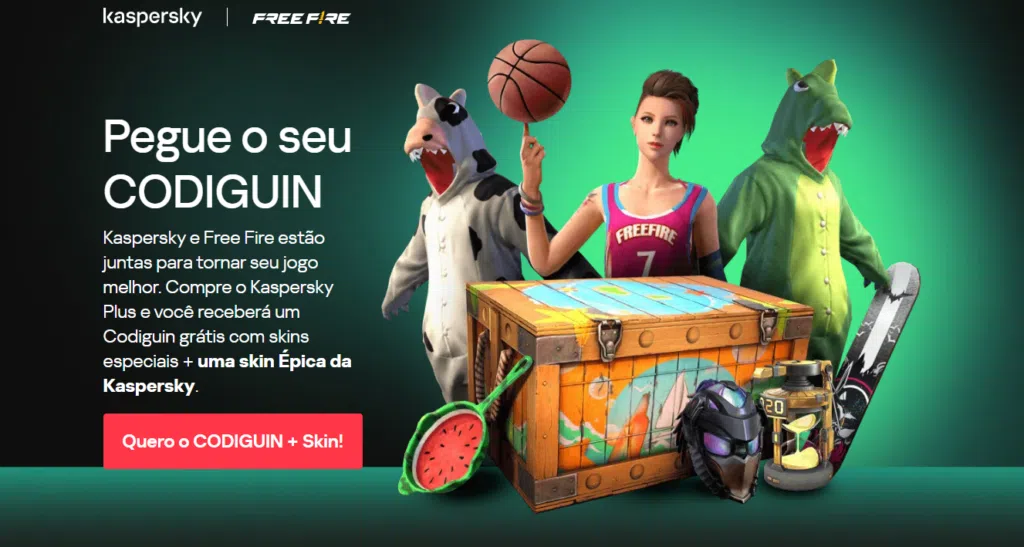 Free fire e kaspersky lançam skins exclusivas: descubra como conseguir seu codiguin ff Free fire e kaspersky lançam skins exclusivas: descubra como conseguir seu codiguin ff. Descubra os detalhes da nova parceria entre free fire e kaspersky que traz skins exclusivas aos jogadores