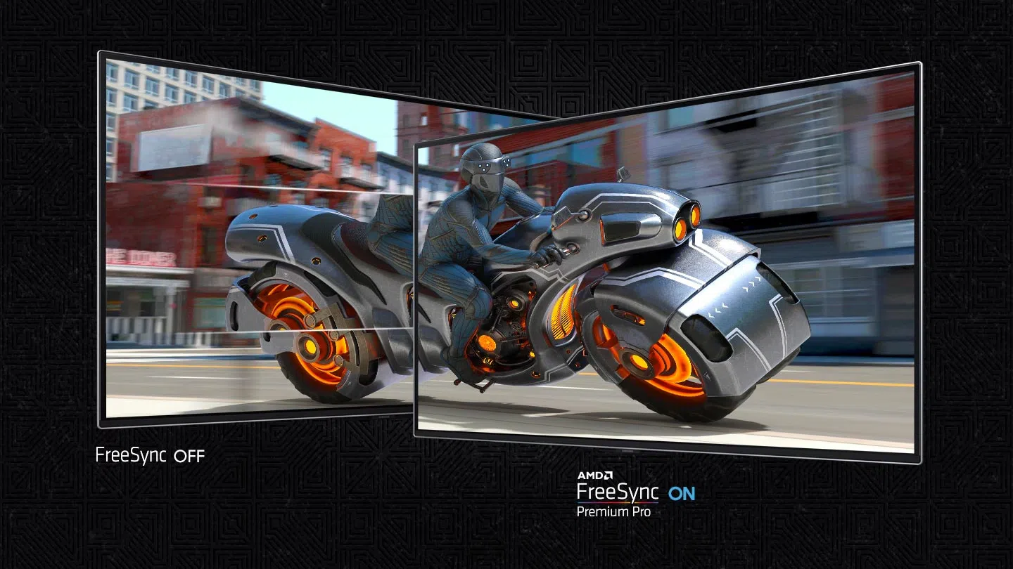 Samsung lança monitores gamers odyssey oled g8 e oled g6 no brasil Cenas de jogo rápidas e complexas são projetadas de forma estável e sem quebras de imagem com o amd freesync premium. Imagem: samsung