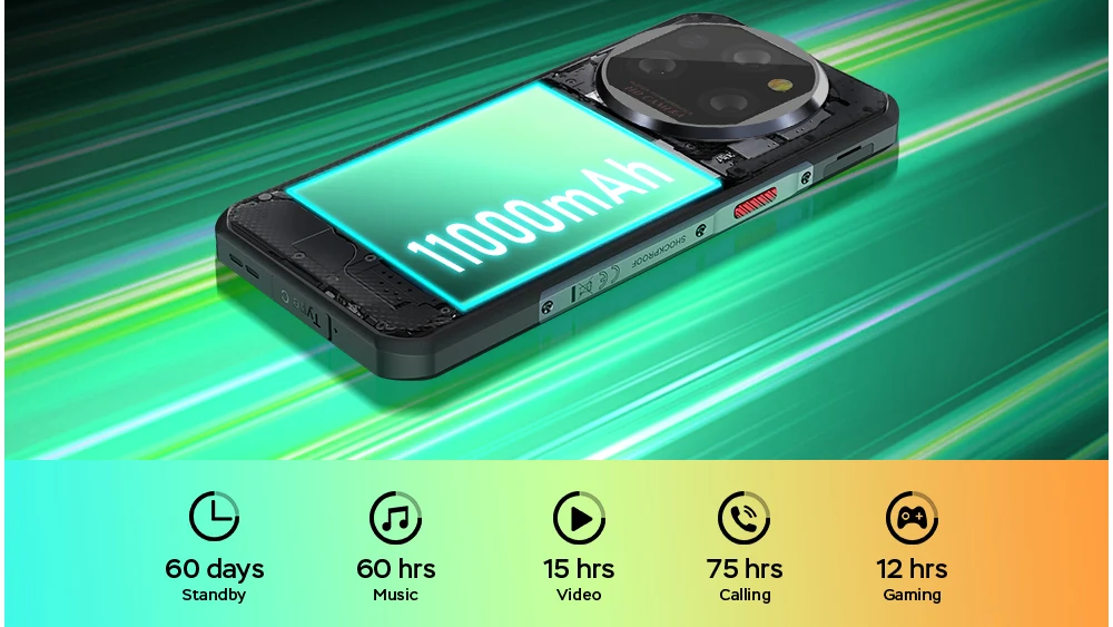 Celulares 5g acessíveis: conheça o oukitel c50, oukitel wp39 e o oukitel wp50 A gigante bateria de 11. 000 mah é o destaque desse aparelho. Imagem: aliexpress