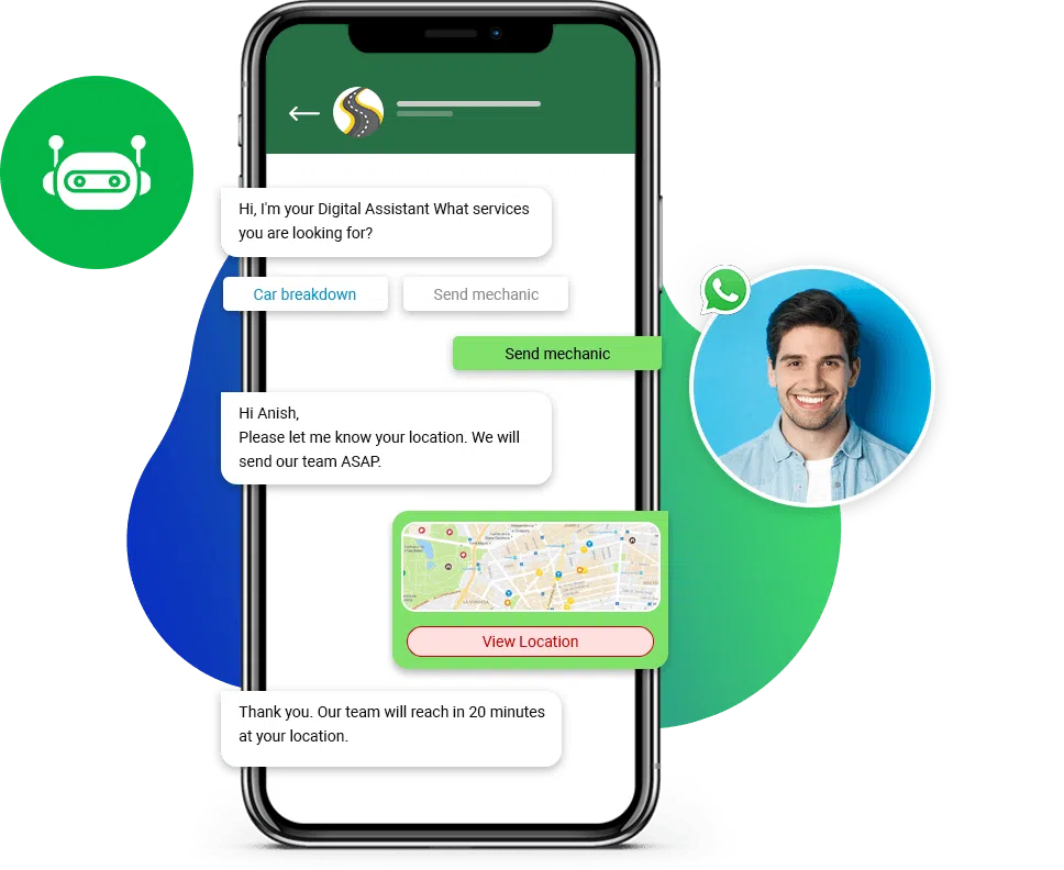 Como impulsionar suas vendas integrando crm ao whatsapp business? Os chatbots em seus meios de comunicação, como o whatsapp business, também são de grande valia. Imagem: sales-push. Com