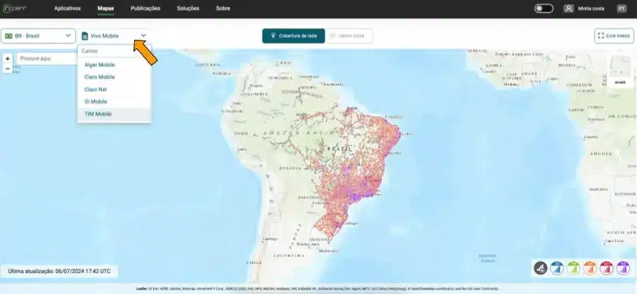 Mapa mostra a cobertura 5g, 4g e 3g da vivo, claro e tim no brasil. Veja Mapa mostra a cobertura 5g, 4g e 3g da vivo, claro e tim no brasil. Veja. Veja quais operadoras tem sinal na sua região e qual rápida a internet será, usando esse mapa interativo de cobertura de internet móvel no brasil