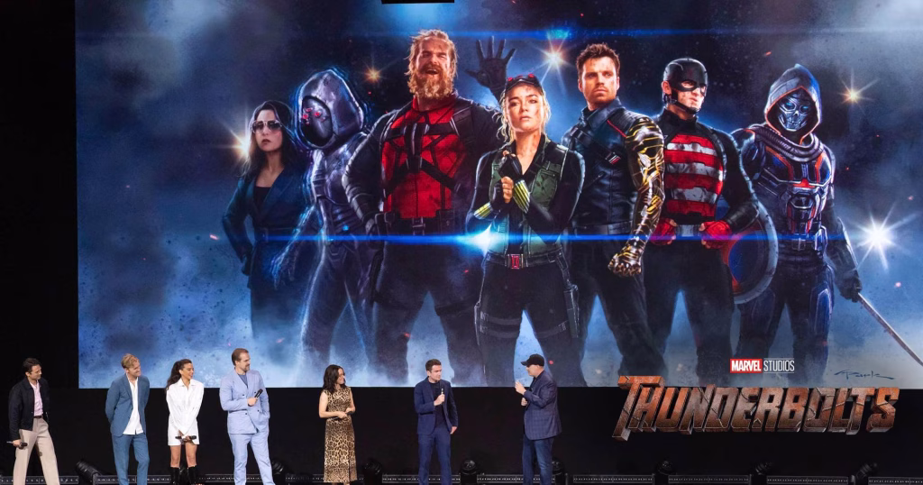 Marvel studios: veja os anúncios revelados na san diego comic con 2024 Primeiro anúncio de thunderbolts no painel da d23 de 2022. (foto: reprodução/marvel studios)