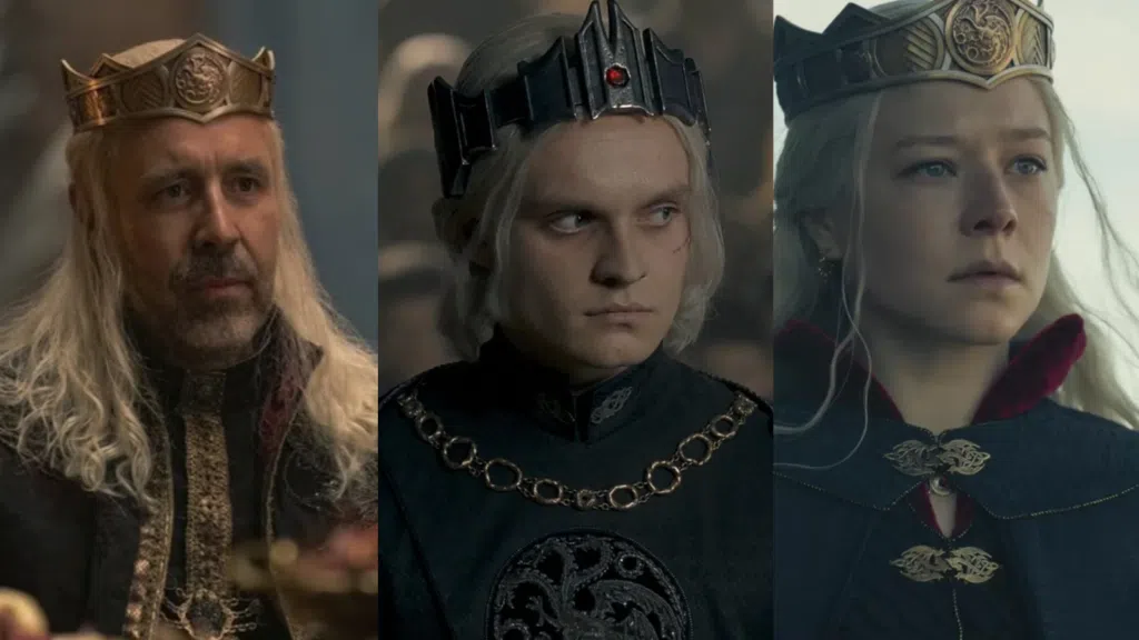 Veja a árvore genealógica da família targaryen Viserys i, aegon ii e rhaenyra lutam pelo trono de ferro em a casa do dragão (house of the dragon).
