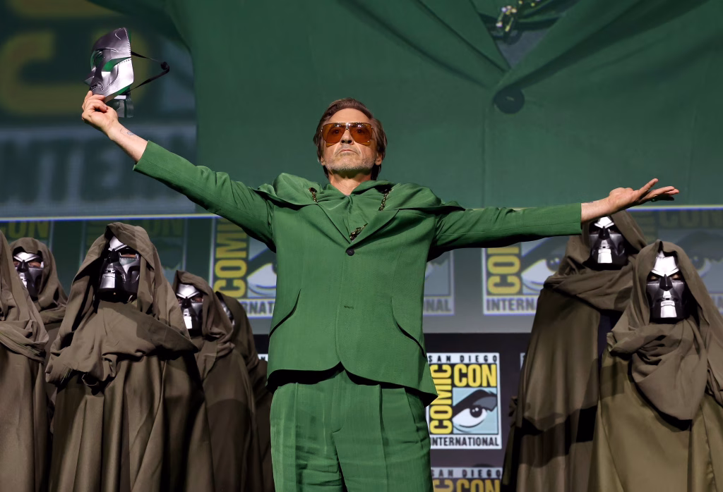 Marvel studios: veja os anúncios revelados na san diego comic con 2024 Robert downey jr. Anunciou seu retorno um tanto quanto diferente ao ucm, como o maior vilão da saga do multiverso. (foto: divulgação/marvel studios)