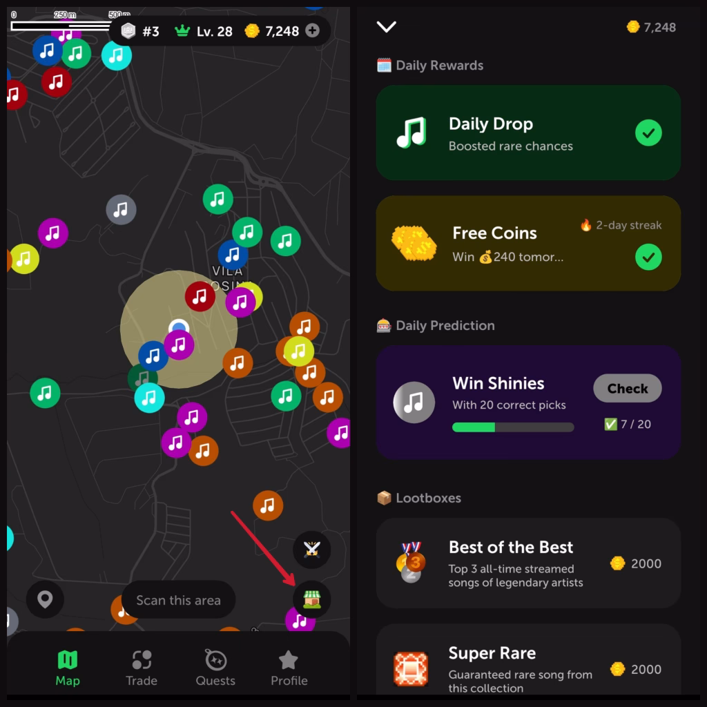 Soundmap: conheça e saiba como usar o "pokémon go da música" Recompensas do soundmap