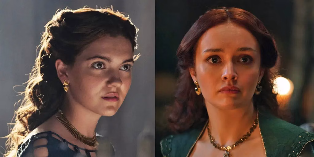 Conheça todos os personagens de a casa do dragão Alicent, personagem de a casa do dragão antes e depois (imagem: business insider)