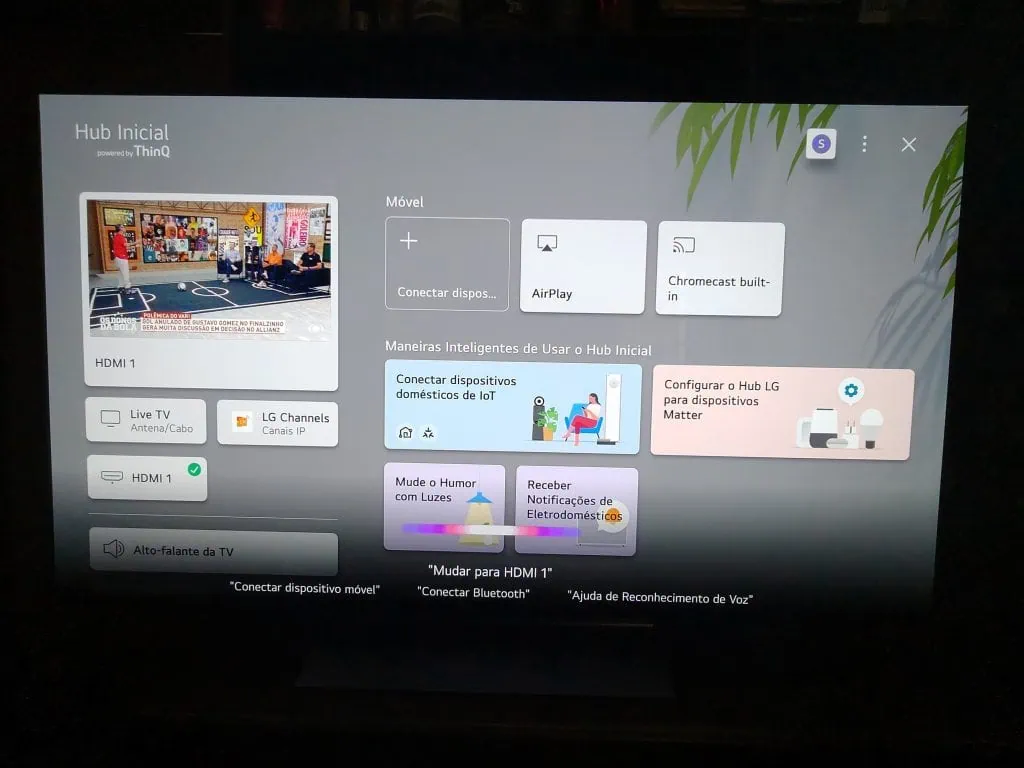 Review: lg oled evo c4 prova que o que é bom, sempre pode melhorar Central de controle da smart tv lg oled evo ai c4 4k