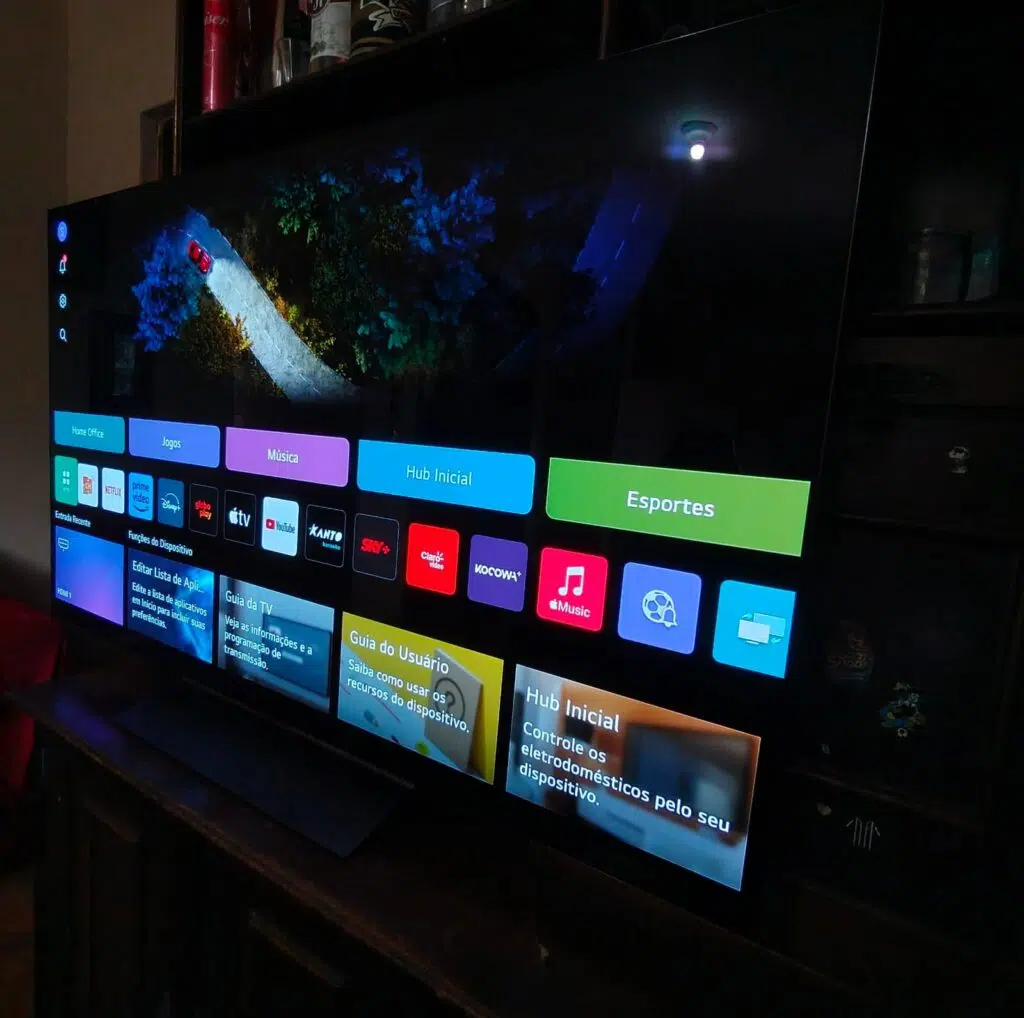 Review: lg oled evo c4 prova que o que é bom, sempre pode melhorar Tela inicial da smart tv lg oled evo ai c4 4k