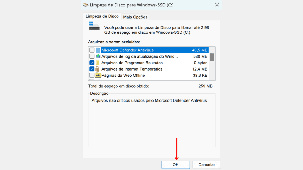 Como excluir arquivos temporários do windows manualmente E confirme a exclusão para concluir o processo.