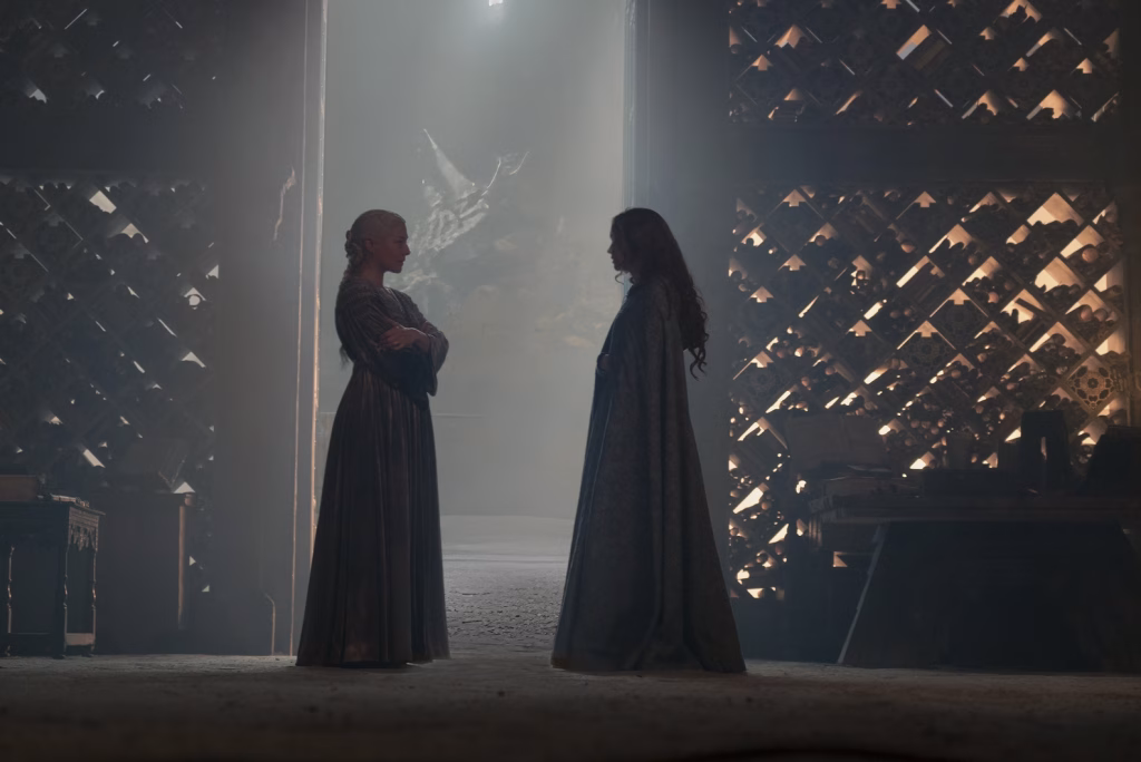 Crítica: a casa do dragão s02 ep08 mostra bons reencontros, mas é uma grande frustração Rhaenyra e alicent na segunda temporada de a casa do dragão (imagem: hbo)