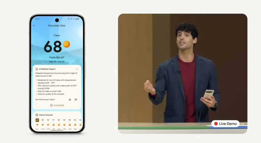 Google lança 4 versões do pixel 9. Veja cada uma delas Aplicativo clima