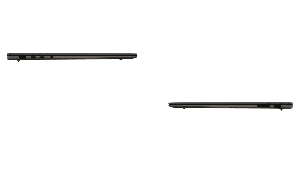 Zenbook s 16 chega ao brasil com processador amd ryzen ai 9 para atividades de ia Portas do novo notebook da asus