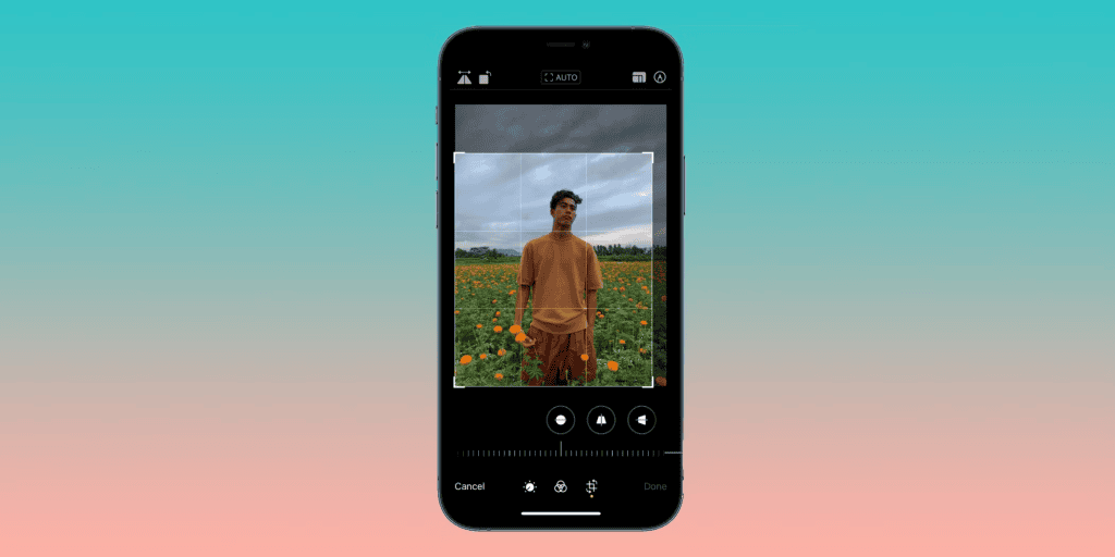 20 tips voor het maken van ongelooflijke foto's met elke mobiele telefoon Activeer het raster om uw foto's met meer precisie en balans samen te stellen. Afbeelding: scherm liep