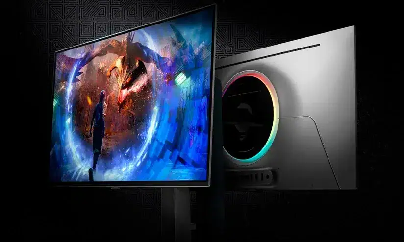 1. Monitor de jogos gamer de alta performance com luzes rgb personalizáveis.