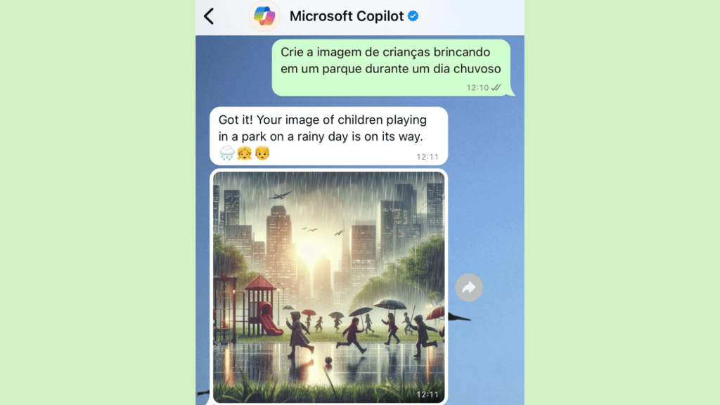 Copilot, ia da microsoft, chega ao whatsapp. Saiba como usar Copilot, ia da microsoft, chega ao whatsapp. Saiba como usar. Em poucos passos você adiciona a ia à sua agenda do iphone ou android e já pode criar imagens, corrigir textos e muito mais! Confira