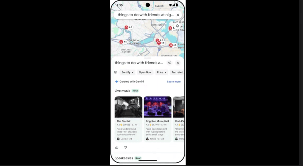 Google maps fará recomendações de passeio via ia com apoio do gemini Google maps com gemini