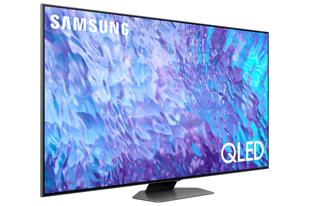 Tela samsung qled 4k ultra hd para jogos, filmes, e esportes, com cores vibrantes e alta definição.