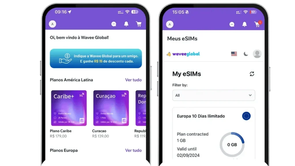 Wavee global é o primeiro app de esim brasileiro, com pagamento via pix; conheça Aplicativo da wavee global