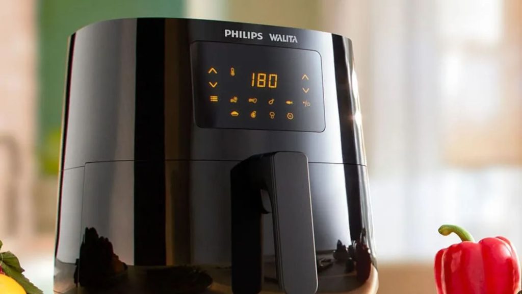 Review: philips walita essential xl é uma airfryer inteligente A philips walita essential xl vem com oito botões de modos na tela e uma série de recursos para serem usados no aplicativo homeid. (foto: reprodução/philips)