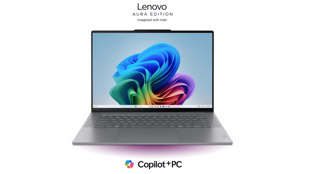 Lenovo lança notebooks aura edition com foco em inteligência artificial Yoga slim 7i gen 9 da linha aura edition
