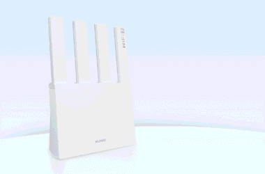 Modem wi-fi huawei branco com antenas para internet rápida e conexão estável.