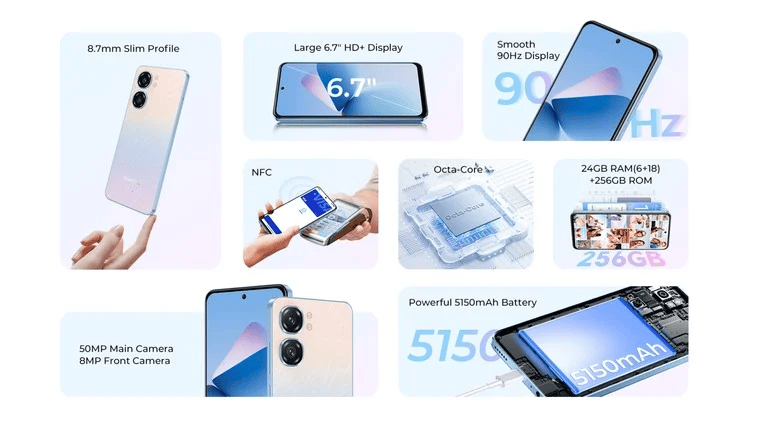 Novo Oukitel C58 Pro combina design fino com bateria duradoura