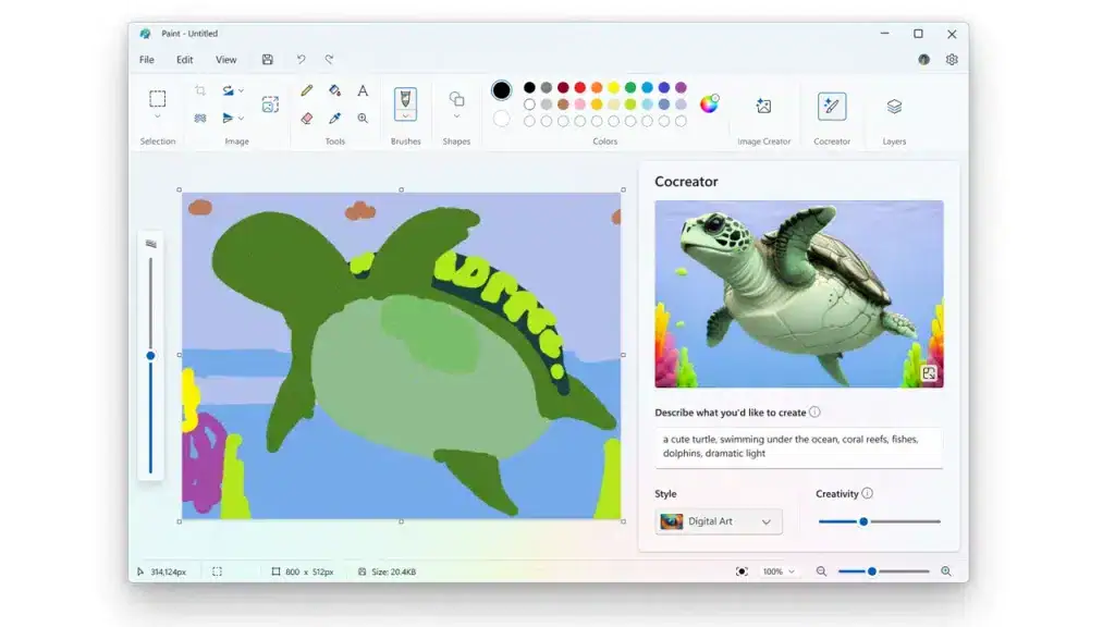 Microsoft paint e bloco de notas do windows ganham ia. Veja como usar Paint cocreator