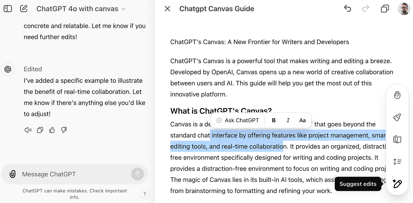 Openai libera canvas no chatgpt. Veja como usar Lousa do chatgpt