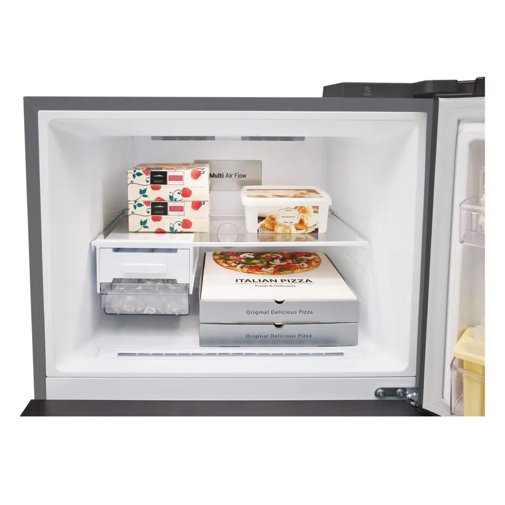 Geladeira lg frost free inverter 461l duplex inox oferece até 52% de economia de energia Geladeira duplex gn-b452