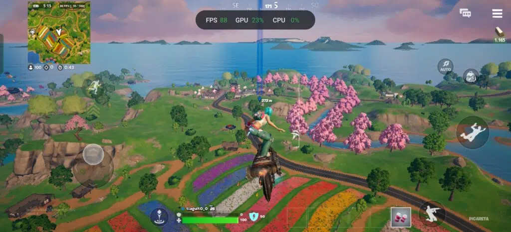 Review: realme gt 7 pro combina ótimo desempenho e fotos incríveis Fortnite no realme gt 7 pro