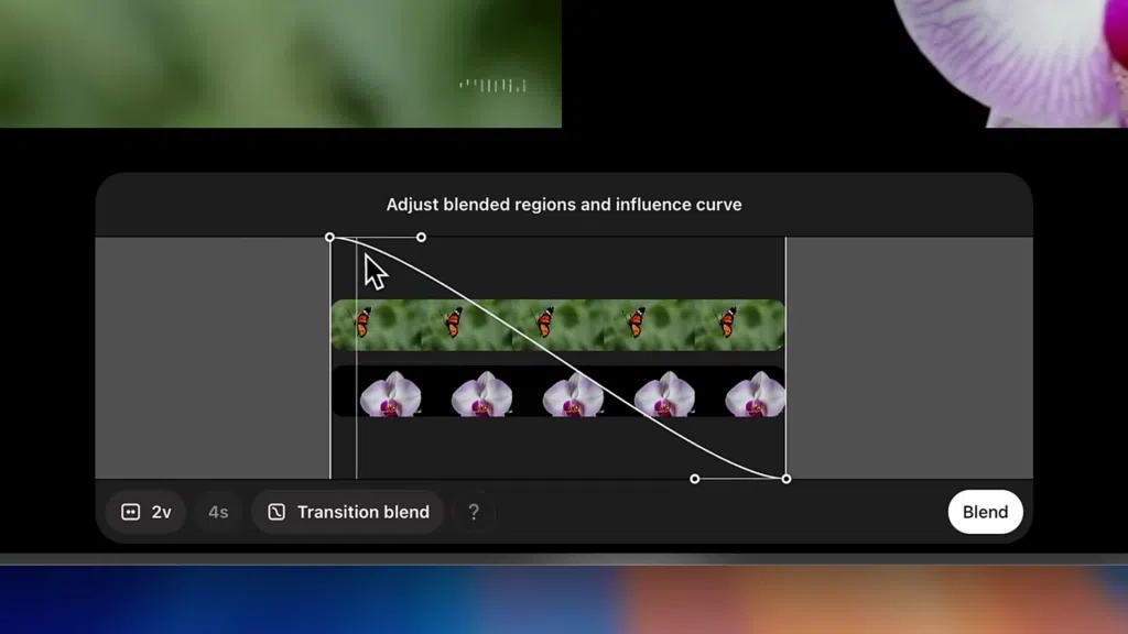 Sora: ia que cria vídeos da openai é liberada. Veja como usar Ferramenta blend da sora, da openai