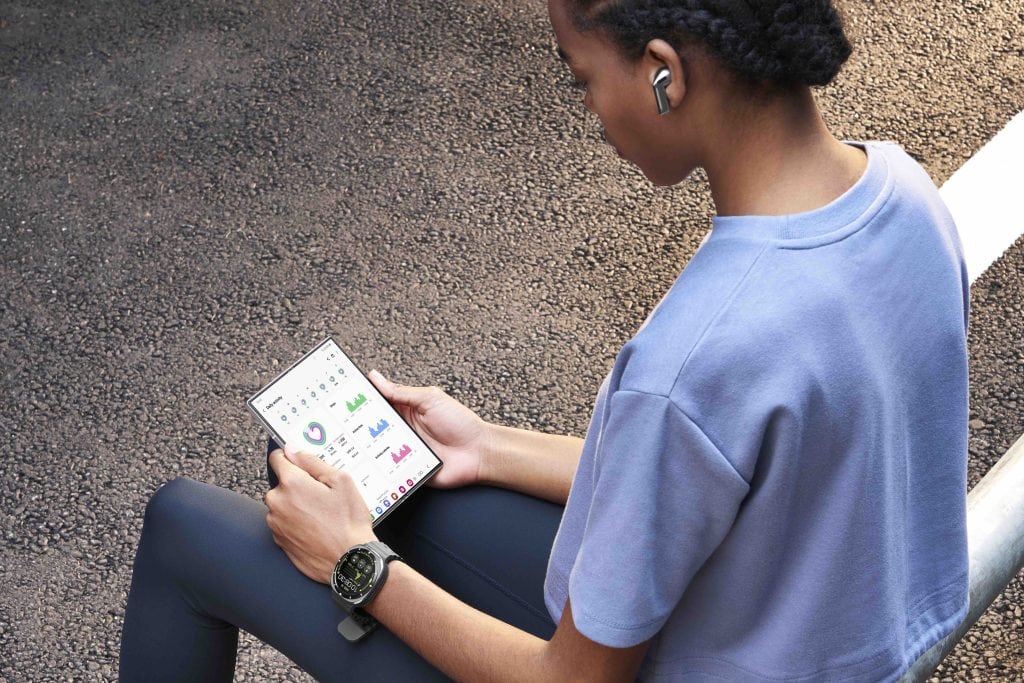 Review: Galaxy Z Fold6 Improves Samsung's Best Foldable Woman listening to music on galaxy z fold6