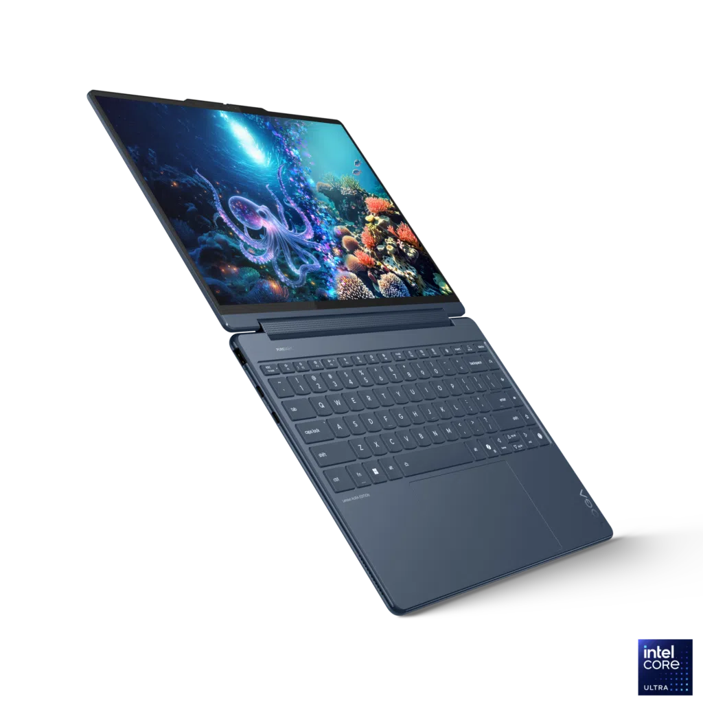 Ces 2025: lenovo atualiza notebooks yoga e ideapad com recursos de ia Lenovo yoga slim 9i 2 em 1 aura edition