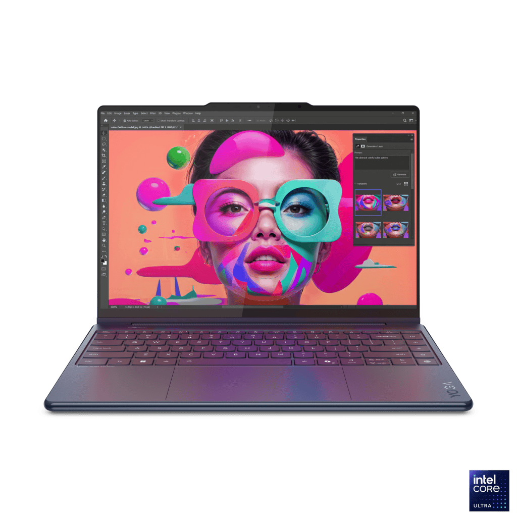 Ces 2025: lenovo atualiza notebooks yoga e ideapad com recursos de ia Lenovo yoga slim 9i 2 em 1 aura edition