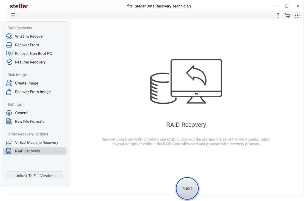 Como restaurar dados de uma matriz raid Stellar data recovery para restaurar dados de uma matriz raid
