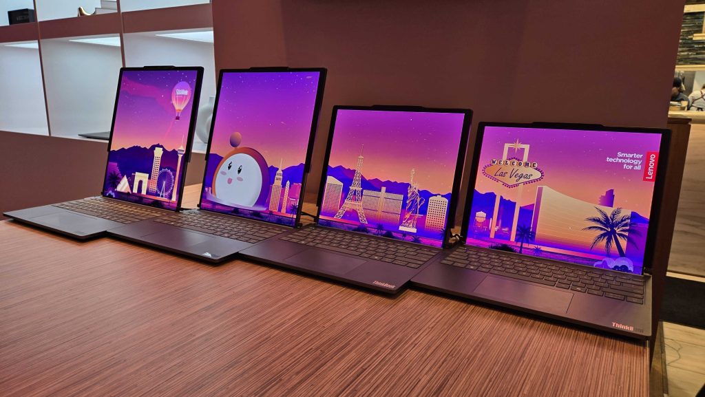CES 2025: Lenovo показывает ThinkBook Plus Gen 6 Rollable, ноутбук со складным экраном Lenovo thinkbook plus 6-го поколения, раскладной