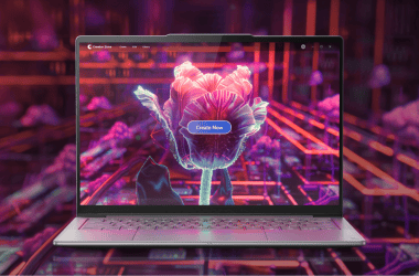 Futuro da tecnologia criativa com inteligência artificial e inovação digital.