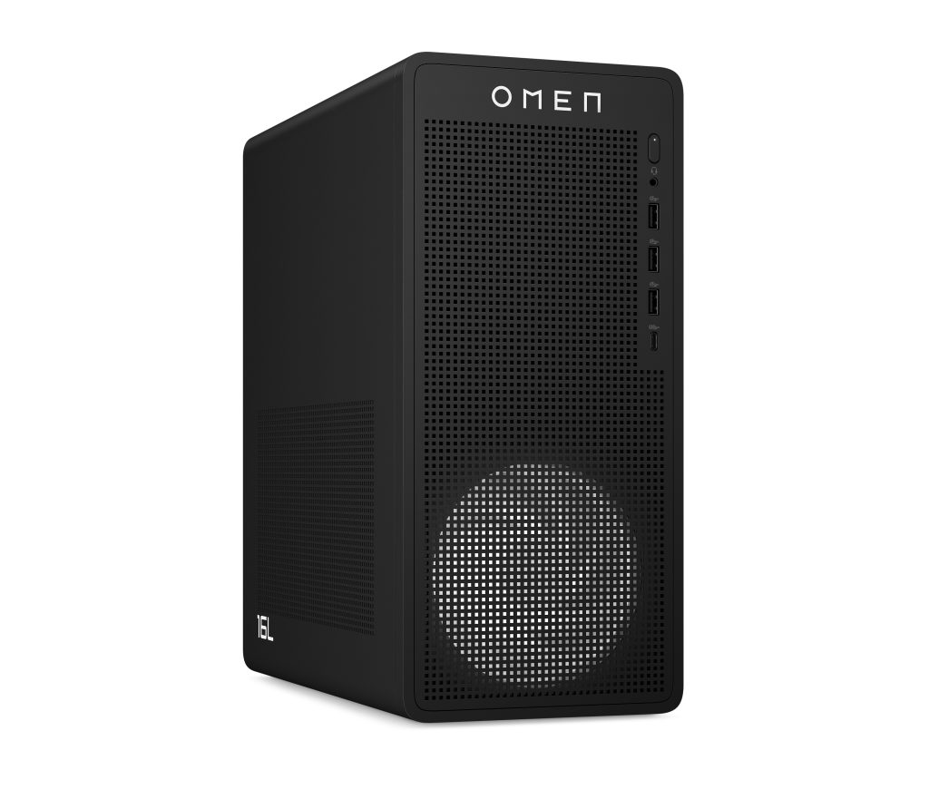 Ces 2025: HP updatet de omen gamer-lijn van notebooks, desktops en monitoren op de beurs Omen 16l, gamingdesktop van HP, in het zwart