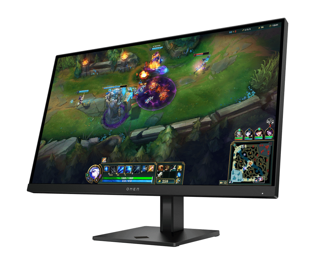 Ces 2025: HP updatet de omen gamer-lijn van notebooks, desktops en monitoren op de beurs Omen g2 27 draait League of Legends