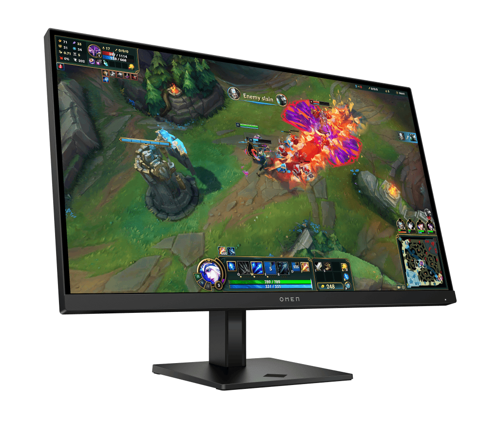 Ces 2025: HP updatet de omen gamer-lijn van notebooks, desktops en monitoren op de beurs Omen 27q g2 met League of Legends