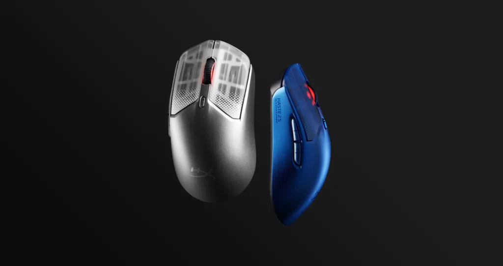 Ces 2025: hp atualiza linha gamer omen de notebooks, desktops e monitores na feira Hyperx pulsefire haste 2 s nas cores cinza e azul