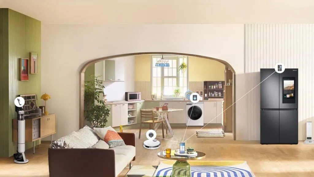 Veja os melhores produtos para a casa conectada (2025) 1. Cidade inteligente com dispositivos conectados em ambiente residencial moderno.