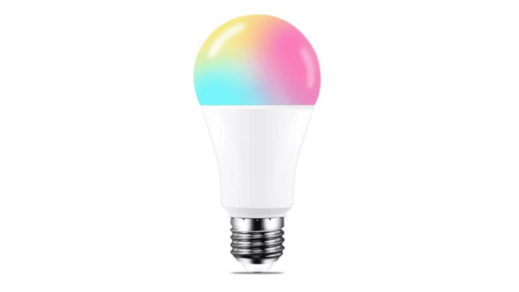Veja os melhores produtos para a casa conectada (2025) Lâmpada inteligente rgb+cct para automação residencial, permite cores personalizadas e controle via app.