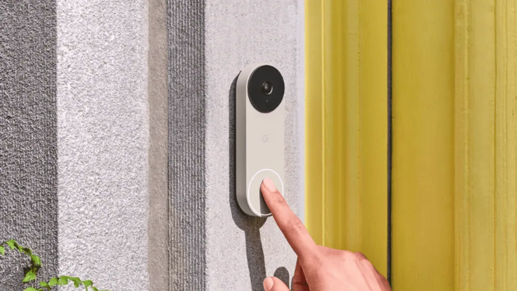 Veja os melhores produtos para a casa conectada (2025) Sensor de campainha inteligente google nest doorbell com câmera e áudio ao ar livre.