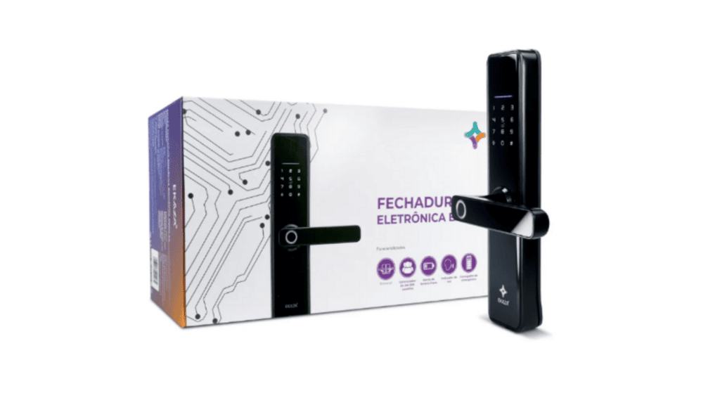 Veja os melhores produtos para a casa conectada (2025) Fechadura eletrônica com teclado e senha, segurança moderna para residências e empresas.