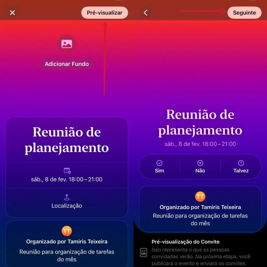Apple invites: app é lançado para criar convites personalizados Tela de prévia do apple convites
